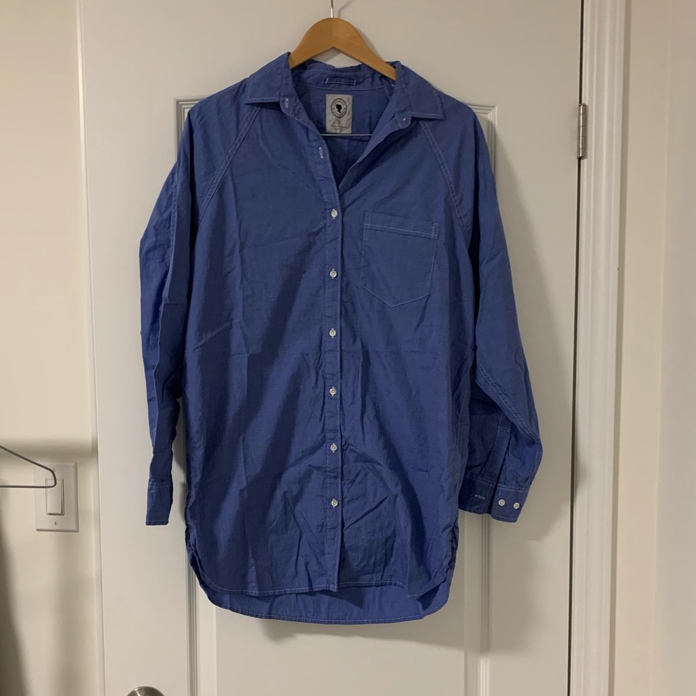 Aritzia talula oxford oversized shirt dress
